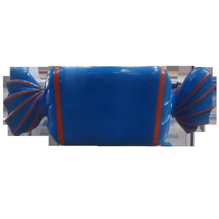 Queens Of Christmas Wrapped Candy with Orange Stripes - Blue WL-CNDY-RL-BLOR